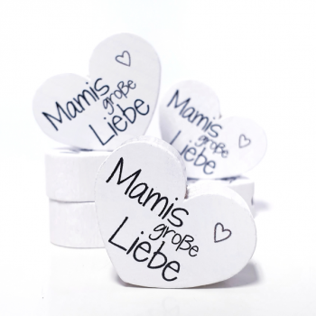Maxi-Herz weiß Mamis große Liebe schlicht
