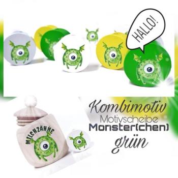 Preview: Motivscheibe Monsterchen grün