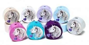 Motivscheibe Pferdekopf weiß