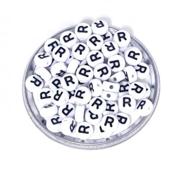 1x100 Buchstabenplättchen Kunststoff "R" 7mm