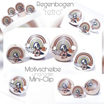 Preview: Motivscheibe Regenbogen Retro