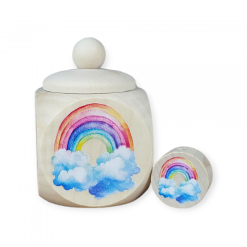 Regenbogen Wolken MZD + Scheibe