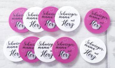 Schwiegermama mit Herz - grau/schwarz - EKW-Chip