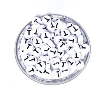 1x100 Buchstabenplättchen Kunststoff "T" 7mm