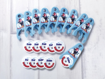 Pinguin Frohe Weihnachten EKW-Chip + Halter