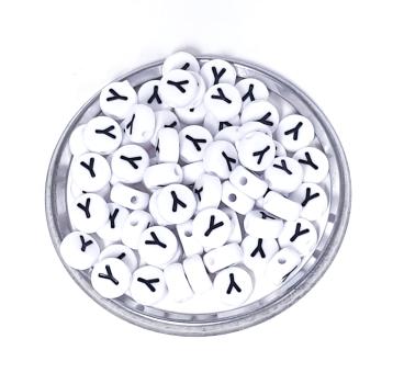 1x100 Buchstabenplättchen Kunststoff "Y" 7mm