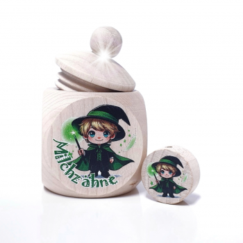 Zauberer grün Junge MZD + Scheibe