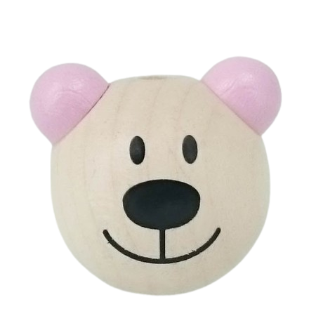 3D-Bärchen natur-rosa