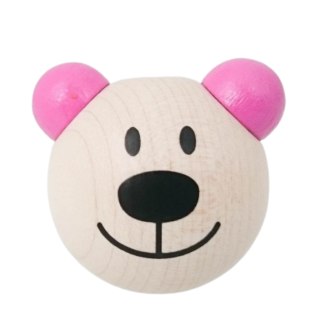 3D-Bärchen natur-magenta