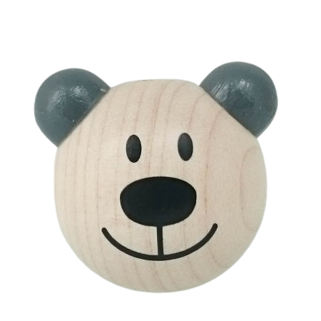 3D-Bärchen natur-dunkelgrau