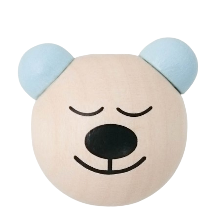 Schlafbärchen natur Ohren babyblau