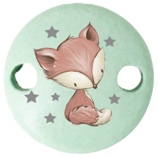 Schnullerkettenclip 30mm mint Fuchs