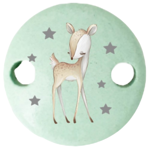 Schnullerkettenclip 30mm mint Reh