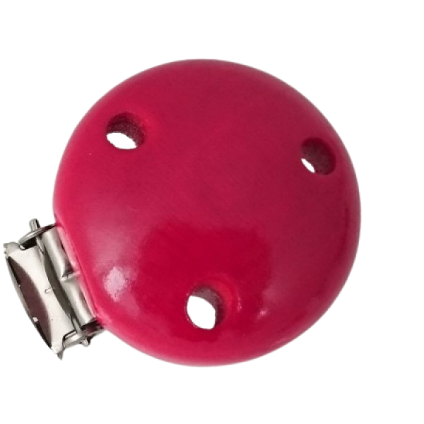 Schnullerkettenclip 35mm bordeauxrot