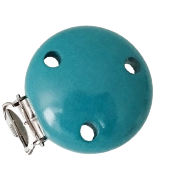 Schnullerkettenclip 35mm dunkeltürkis