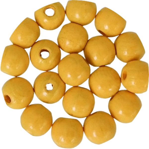 Holzperlen gelb 10mm
