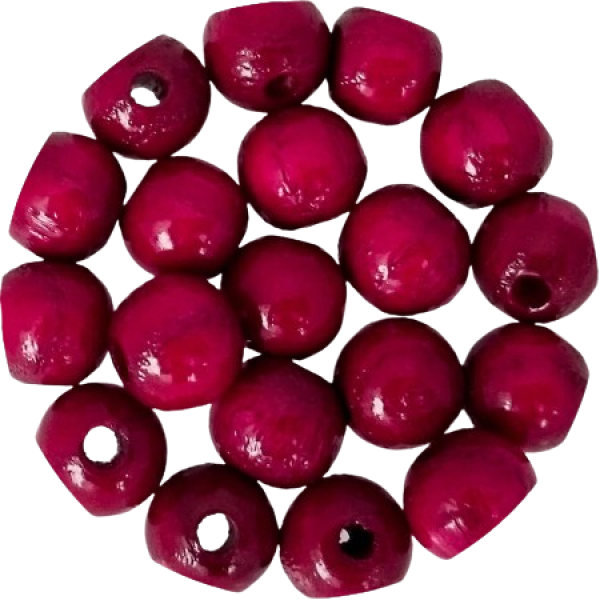 Holzperlen dunkelrot 10mm