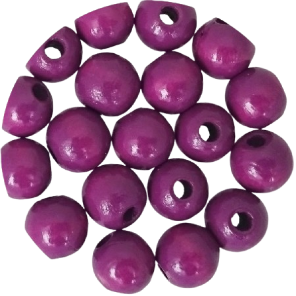 Holzperlen purpur 10mm