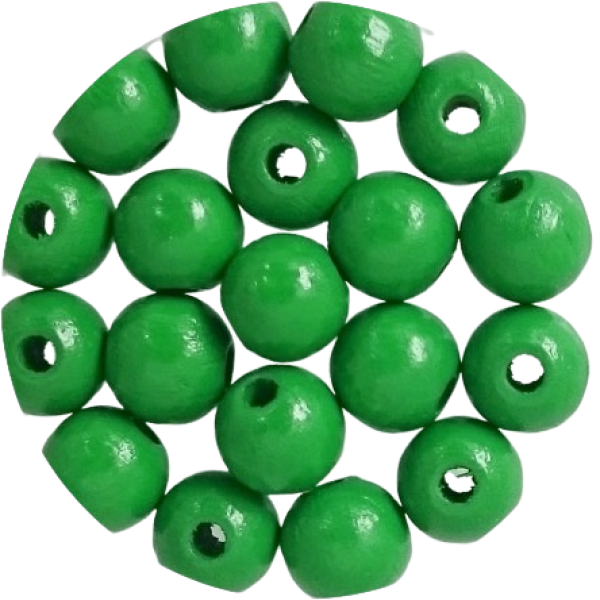 Holzperlen mittelgrün 10mm