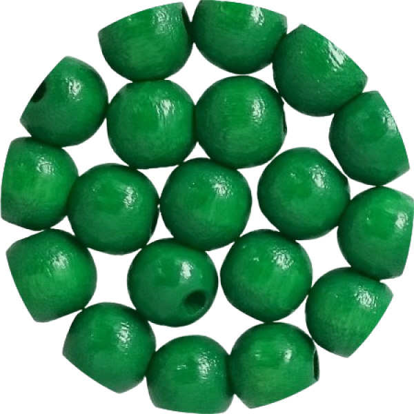 Holzperlen dunkelgrün 8mm