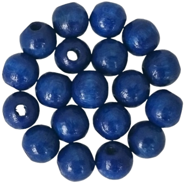 Holzperlen dunkelblau 10mm