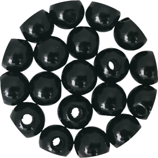 Holzperlen schwarz 10mm