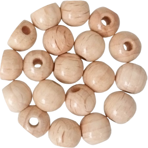 Holzperlen natur hell 8mm