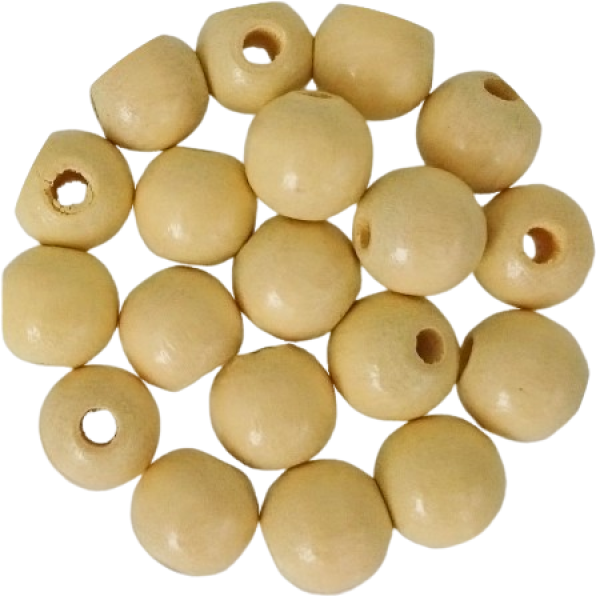 Holzperlen pastellgelb 12mm