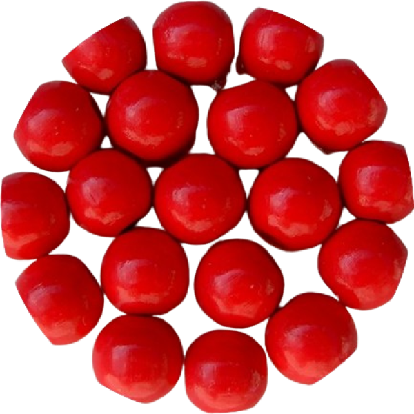 Holzperlen erdbeerpink 8mm