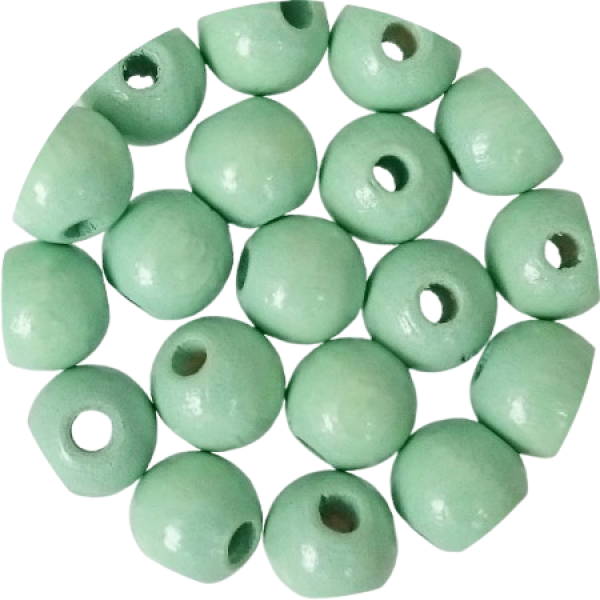Holzperlen mintgrün 8mm