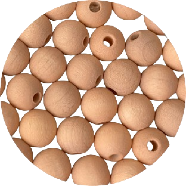 Holzperlen aprikot Watercolor 10mm