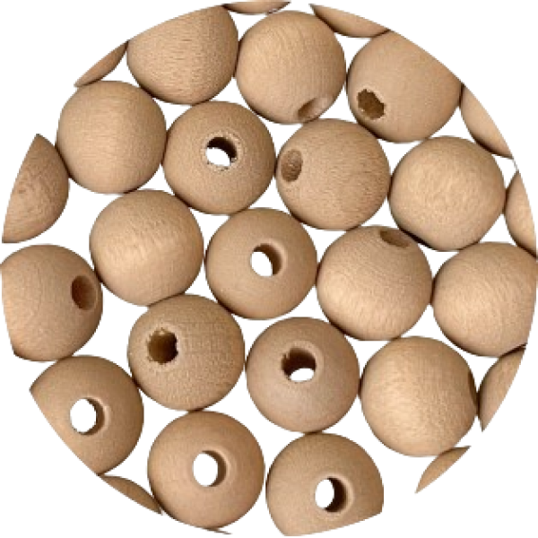 Holzperlen beige Watercolor 10mm