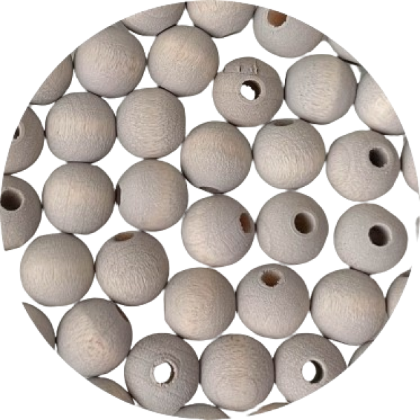 Holzperlen grey Watercolor 10mm