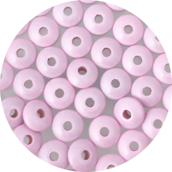 Holzlinsen rosa Perlmutteffekt 10mm