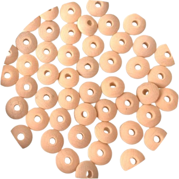 Holzlinsen apricot Watercolor 10mm