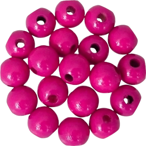 Holzperlen dunkelpink 10mm