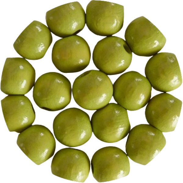 Holzperlen lindgrün 8mm