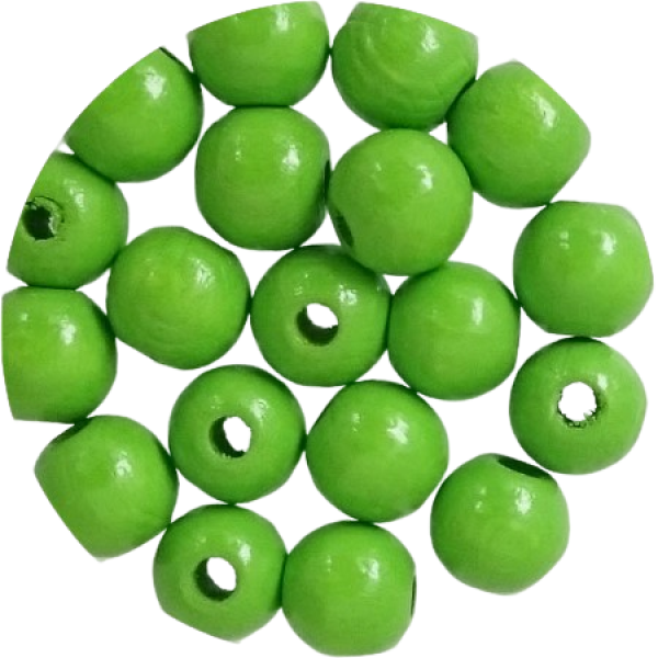 Holzperlen gelbgrün 10mm