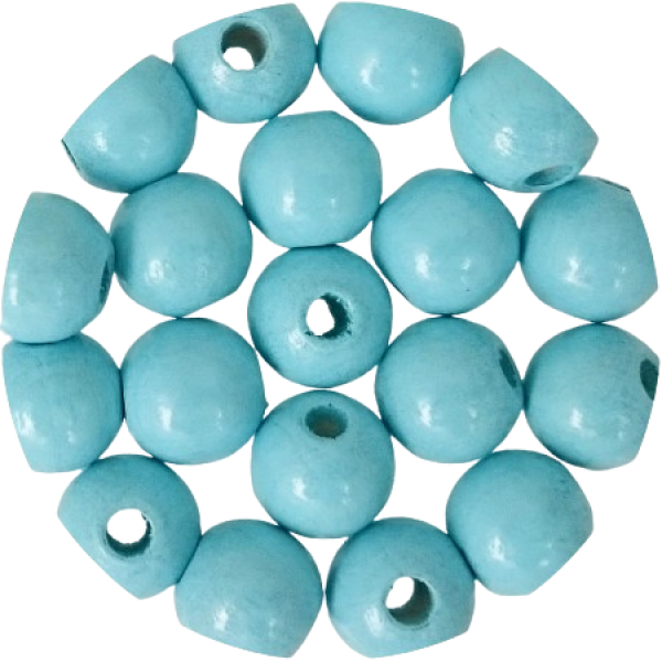 Holzperlen helltürkis 8mm