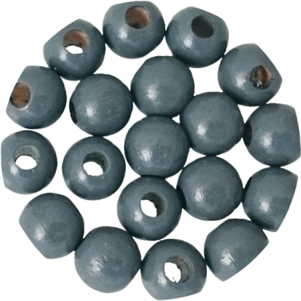Holzperlen dunkelgrau 10mm