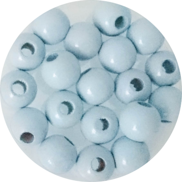 Holzperlen babyblau 10mm