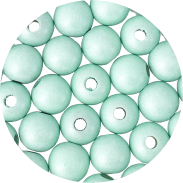Holzperlen mint Perlmutteffekt 10mm