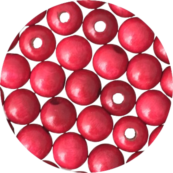 Holzperlen bordeauxrot 10mm