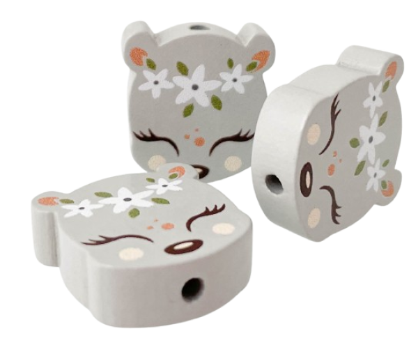 Rehkopf Druck Sleepy Blumenkranz