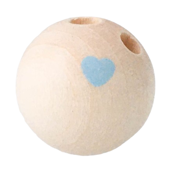 Kugelkörper natur hell Herz babyblau