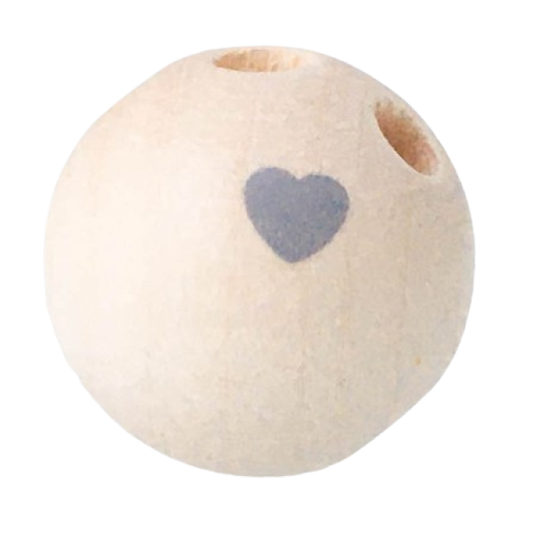 Kugelkörper natur hell Herz hellgrau