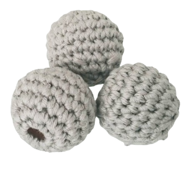 Häkelperle hellgrau