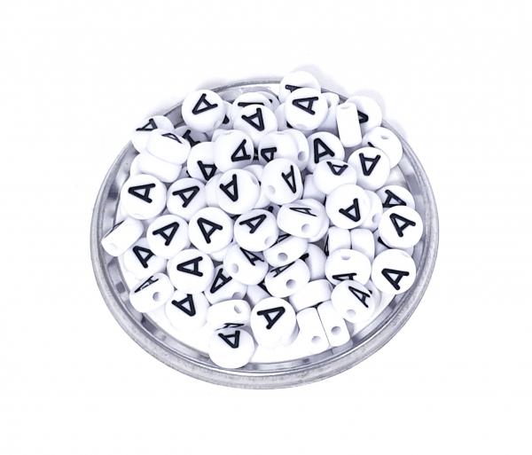1x100 Buchstabenplättchen Kunststoff "A" 7mm