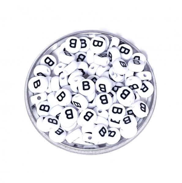 1x100 Buchstabenplättchen Kunststoff "B" 7mm