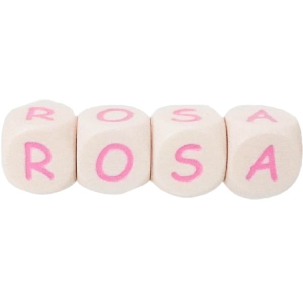 Buchstabe F geprägt rosa
